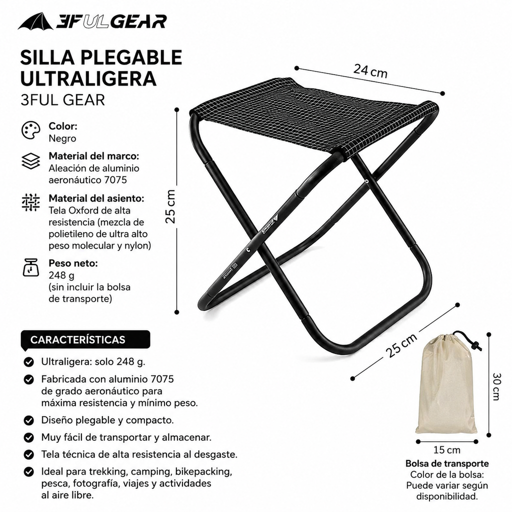 Silla plegable ultraligera