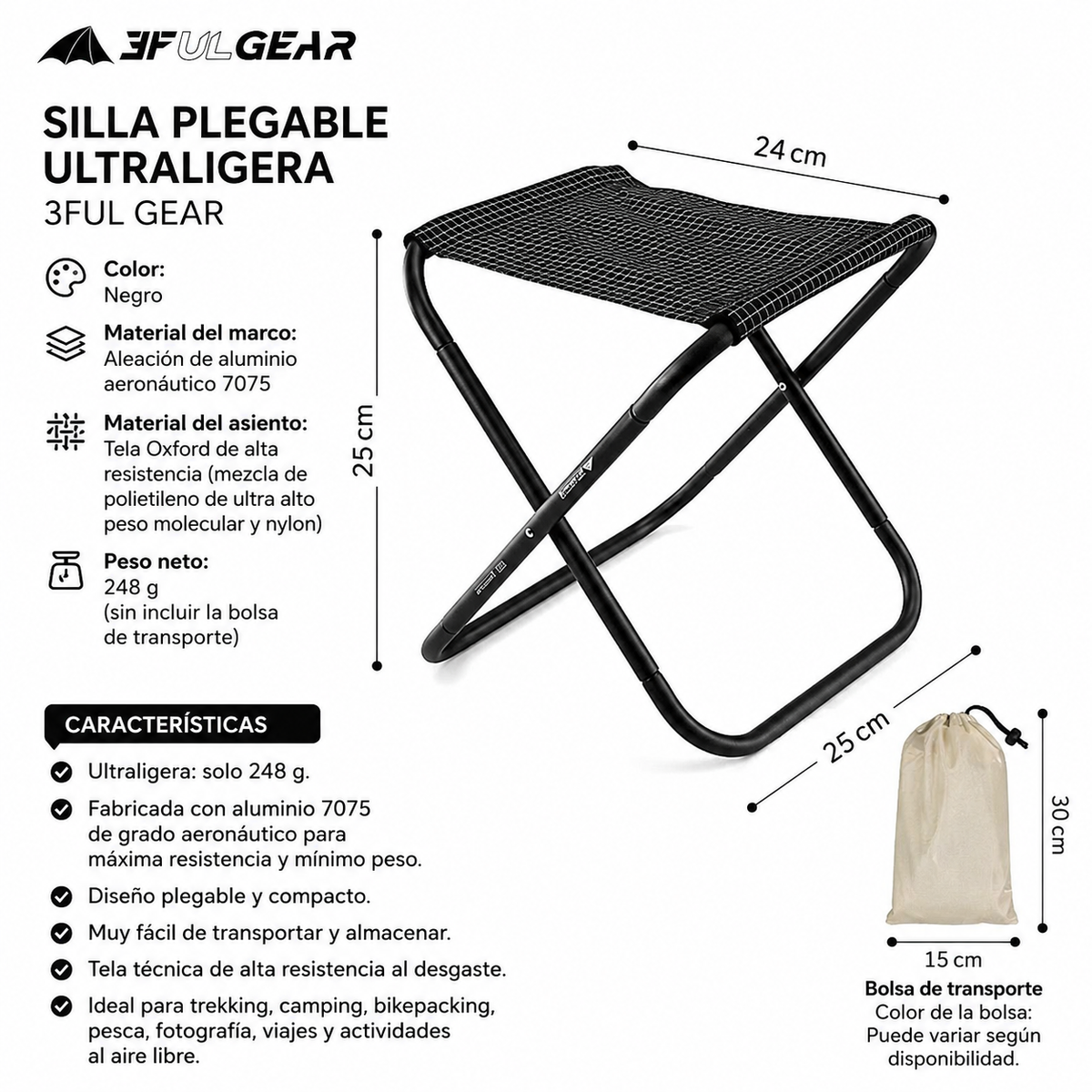 Silla plegable ultraligera
